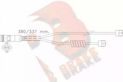 R BRAKE 610303rb -  Сигнализатор, износ тормозных колодок